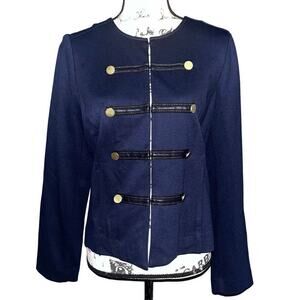 Chico’s navy military jacket size 1‎ (Med)